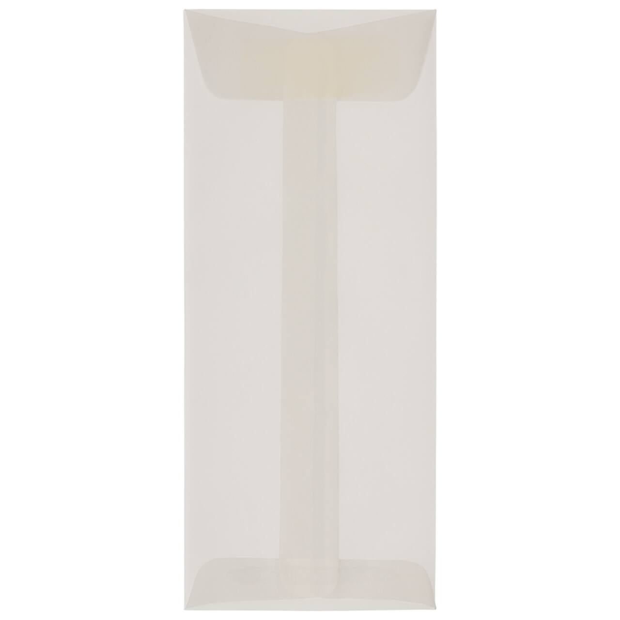 JAM Paper 4.125" x 9.5" Translucent Clear Vellum Envelopes